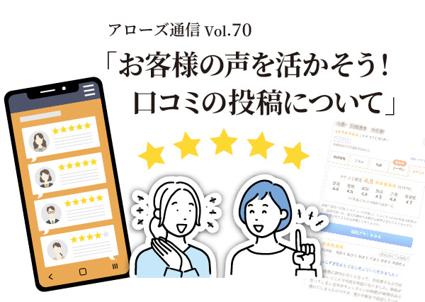 お客様の声を活かそう　口コミ投稿について