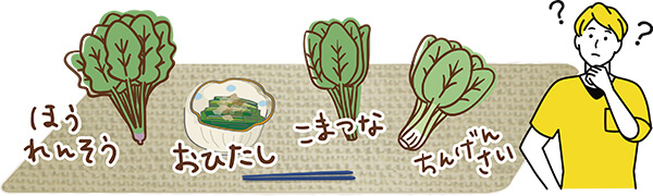  おひたし こまつな ちんげんさい